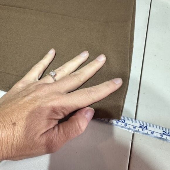 Worthington NWT Women’s Wide Leg Cropped Trouser Pants Size 8 Hi Rise Brown - Picture 11 of 12